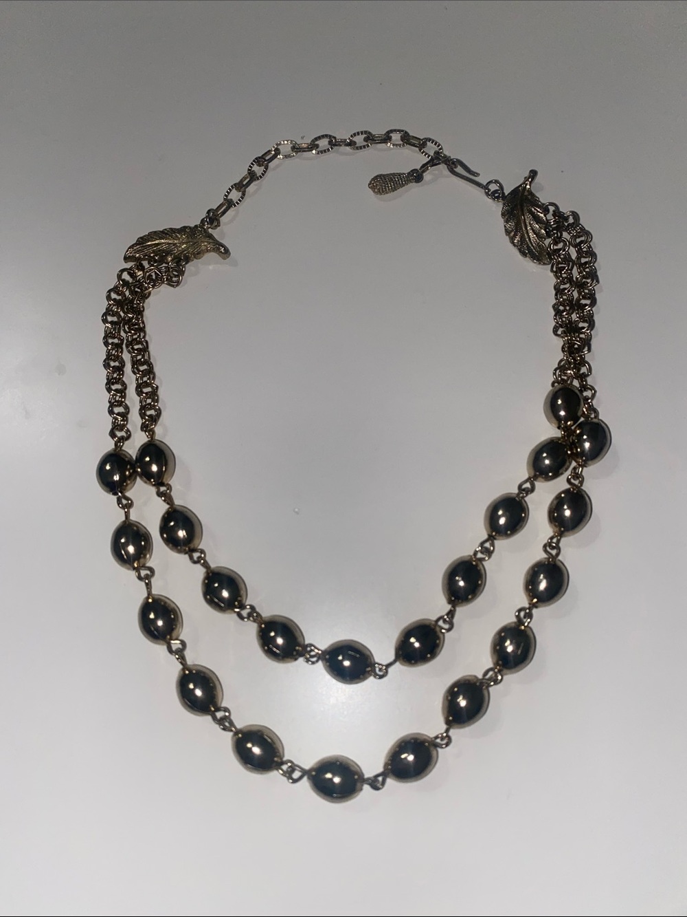 Gold-Tone Double Strand Bead Necklace - Women's Jewelry